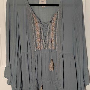 Knox Rose Woven BOHO Top XXL/1X